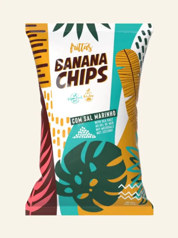 Front of a bag of Frittas plantain chips